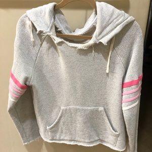Mother brand raw edge hoodie